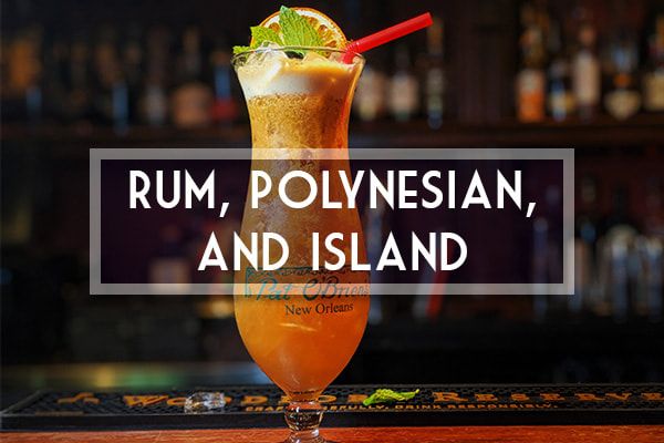Crafted Cocktail Co Rum Polynesian and Island Menu